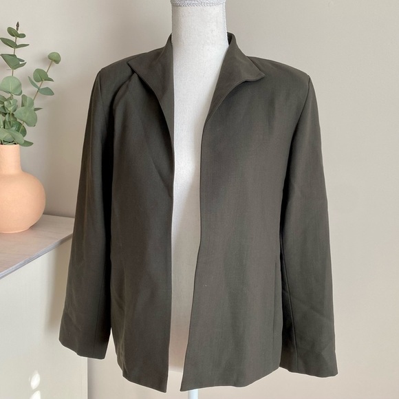 Eileen Fisher Wool Open Front Blazer size S - Picture 3 of 10